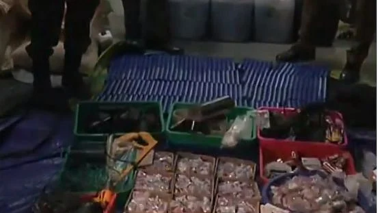 Screenshot of the explosives recovered at Welipenna