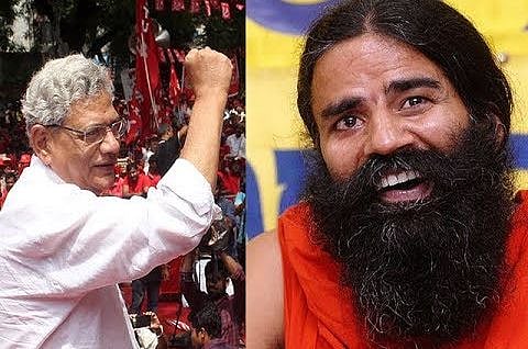 Ramdev lodges complaint against Sitaram Yechury for ‘hurting Hindu sentiments’