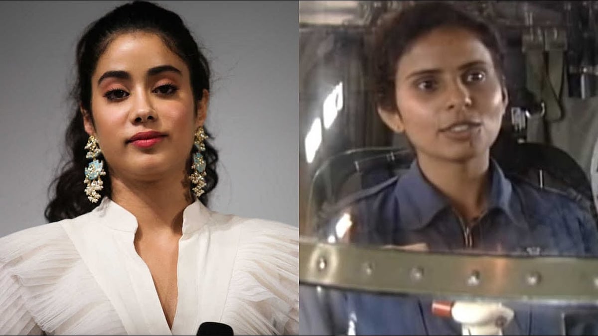 Janhvi Kapoor will be seen as Gunjan Saxena (right)in her next ‘Kargil Girl’