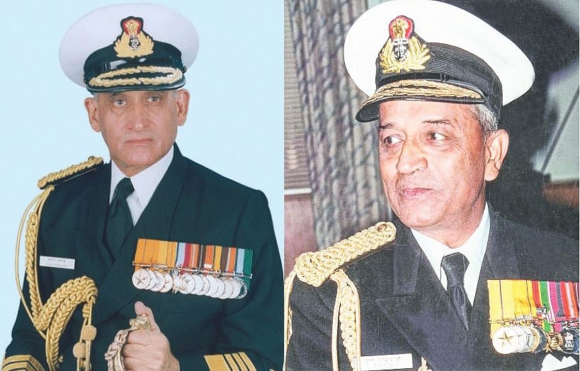 Admiral Arun Prakash(left) and Admiral Ramdas