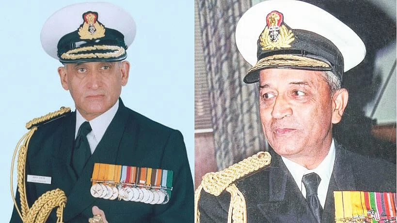 Admiral Arun Prakash(left) and Admiral Ramdas