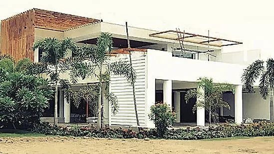 The bungalow on the Krishna riverbed that Naidu had rented to live in.