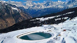 Auli in Uttarakhand is one of the most popular skiing destinations in India.