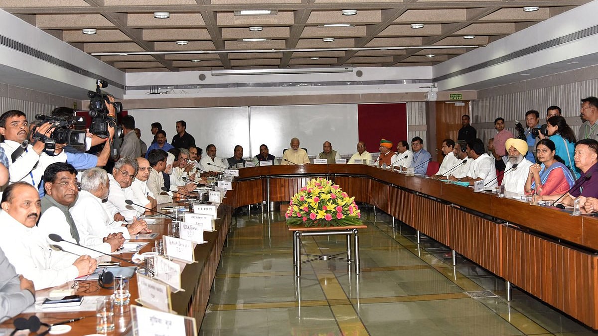 Leaders at an all-party meet a day ahead of the Budge session at Parliament House, June 16, 2019.