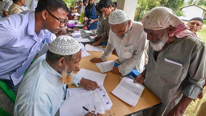 A whopping 40.7 lakh people were excluded from the draft NRC that was published on July 30, 2018, resulting in an uproar (file photo).