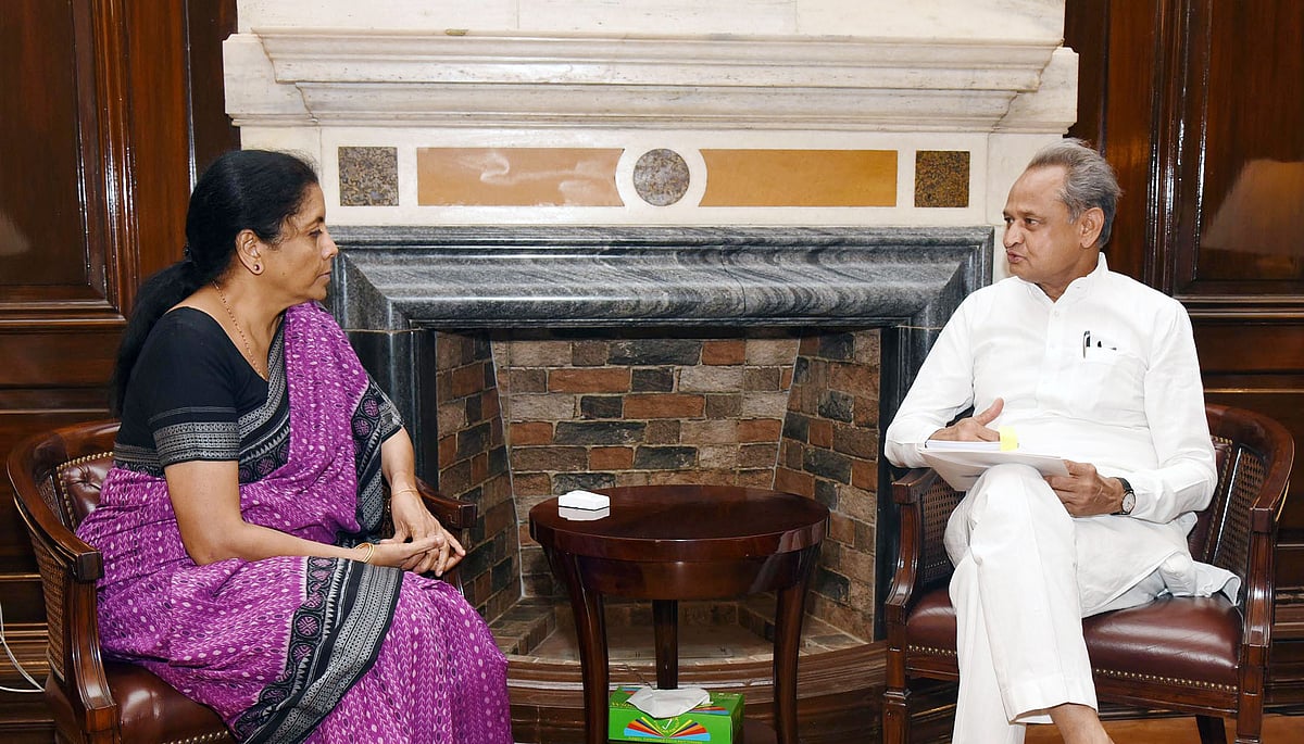 Gehlot meets Sitharaman, seeks timely release of state’s share of funds