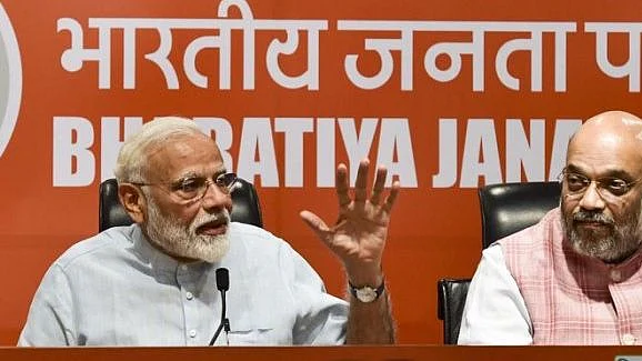 PM Narendra Modi and his lieutenant, Home Minister Amit Shah.