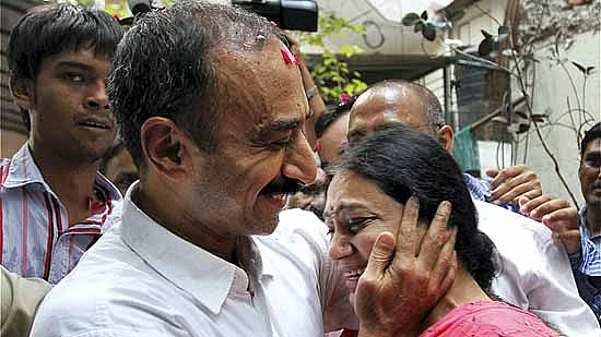 Sanjiv Bhatt with wife Sweta (file photo).