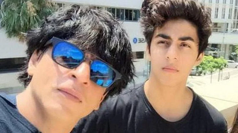 File photo of Shah Rukh Khan with son Aryan Khan