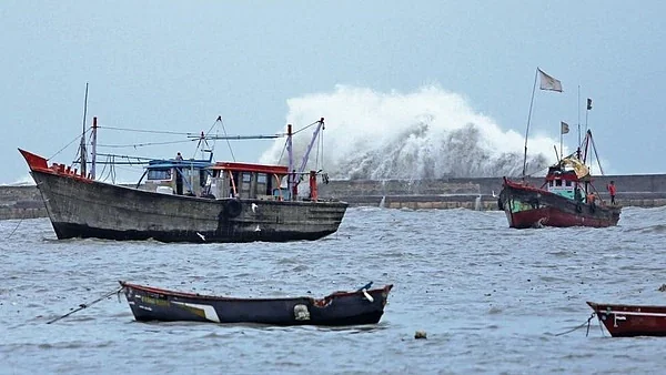 Cyclone Vayu on the coast of Gujarat 