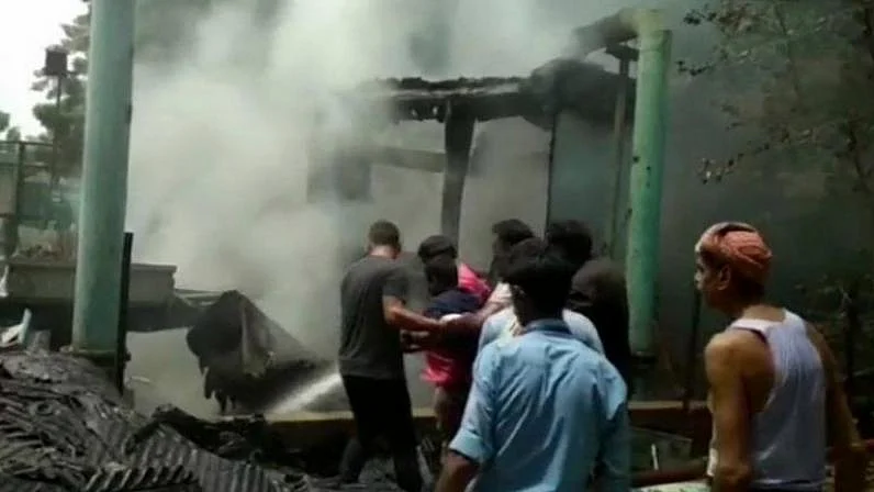 Doordarshan Kendra Fire (Twitter)