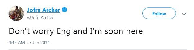 England pacer Jofra Archer predicted Super Over in World Cup Final way back in 2015!