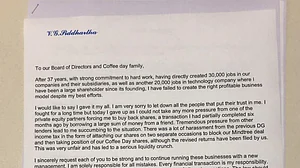 ‘Missing’ Cafe Coffee Day founder’s letter sends shock waves through business and Income Tax circles