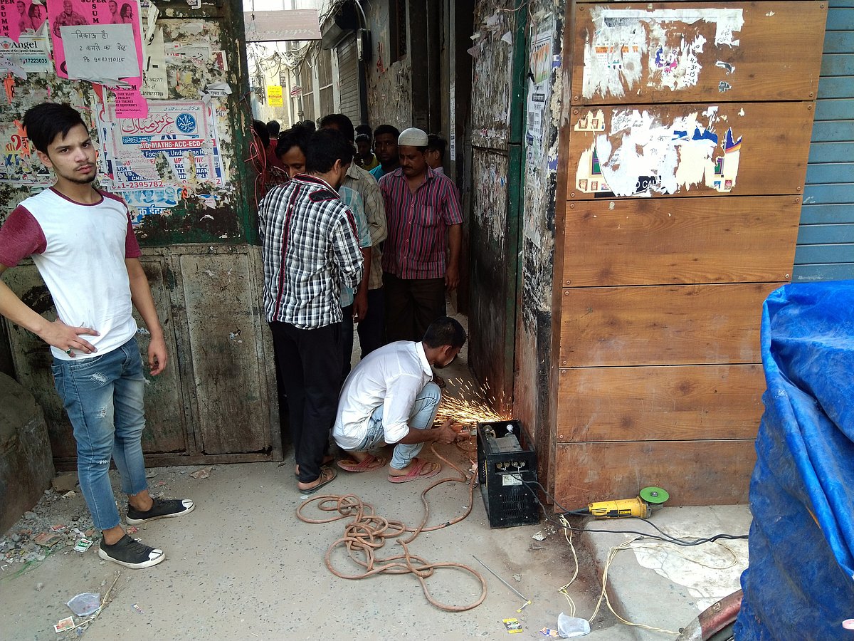 Locals apprehending trouble, are getting the gates at their galis repaired.