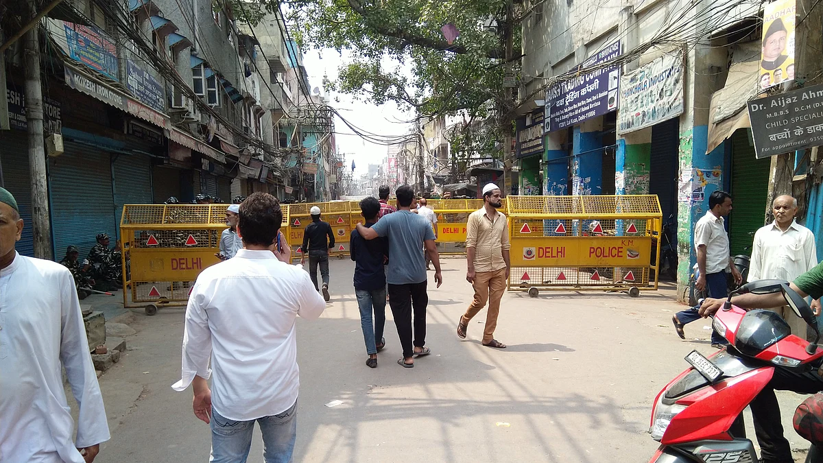 The market was again closed after a bike rally and provocative sloganeering by Hindutva elements. (Photo: NH)