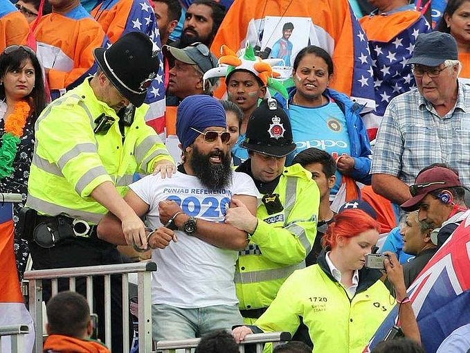 ICC expels fans propagating political message in India-New Zealand semifinal
