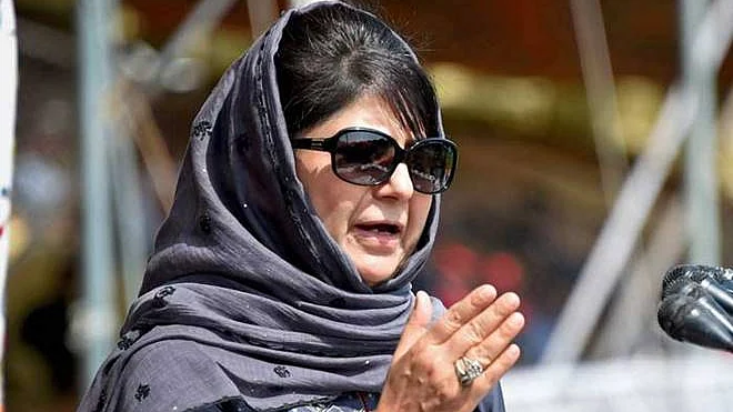 Former J&amp;K chief minister and PDP president Mehbooba Mufti.