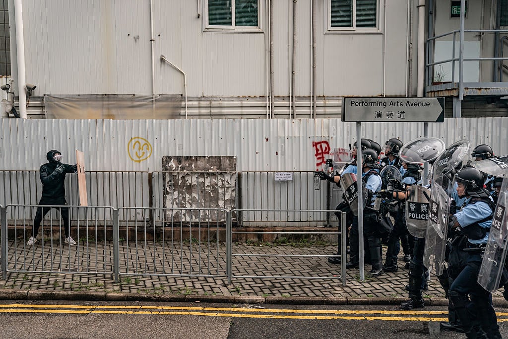 Clashes erupt as protesters try to smash way into Hong Kong Legislative Council on 22nd handover anniversary
