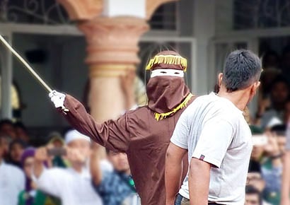 11 people whipped for extramarital relations in Indonesia