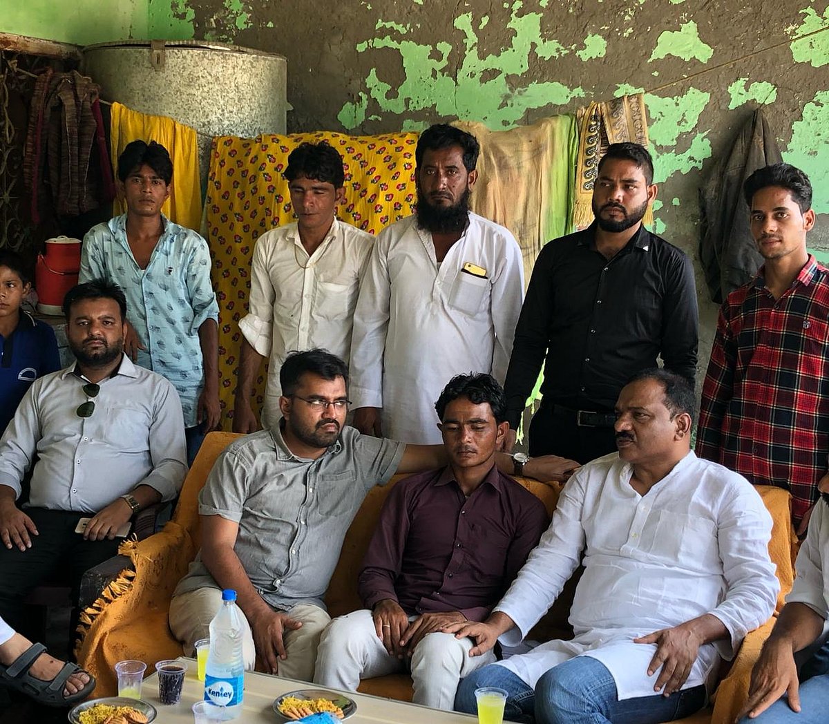 National representatives of Muslim youth league pay a solidarity visit to Pehlu Khan’s family