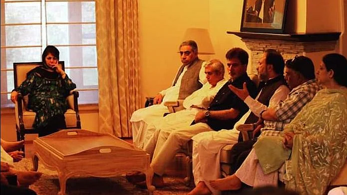 A file photo of the an earlier party meeting in Srinagar
