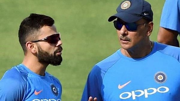 Ravi Shahstri with Virat Kohli (PTI photo)