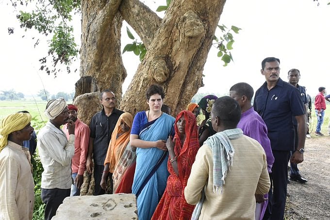 Priyanka’s visit to Sonbhadra village rattles BJP, SP and BSP