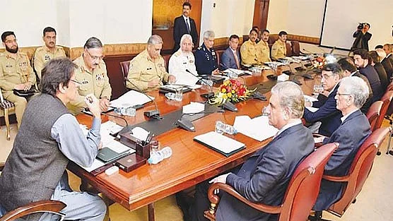 Pakistan PM Imran Khan chairs the National Security Committee (NSC) meet. (file photo) 