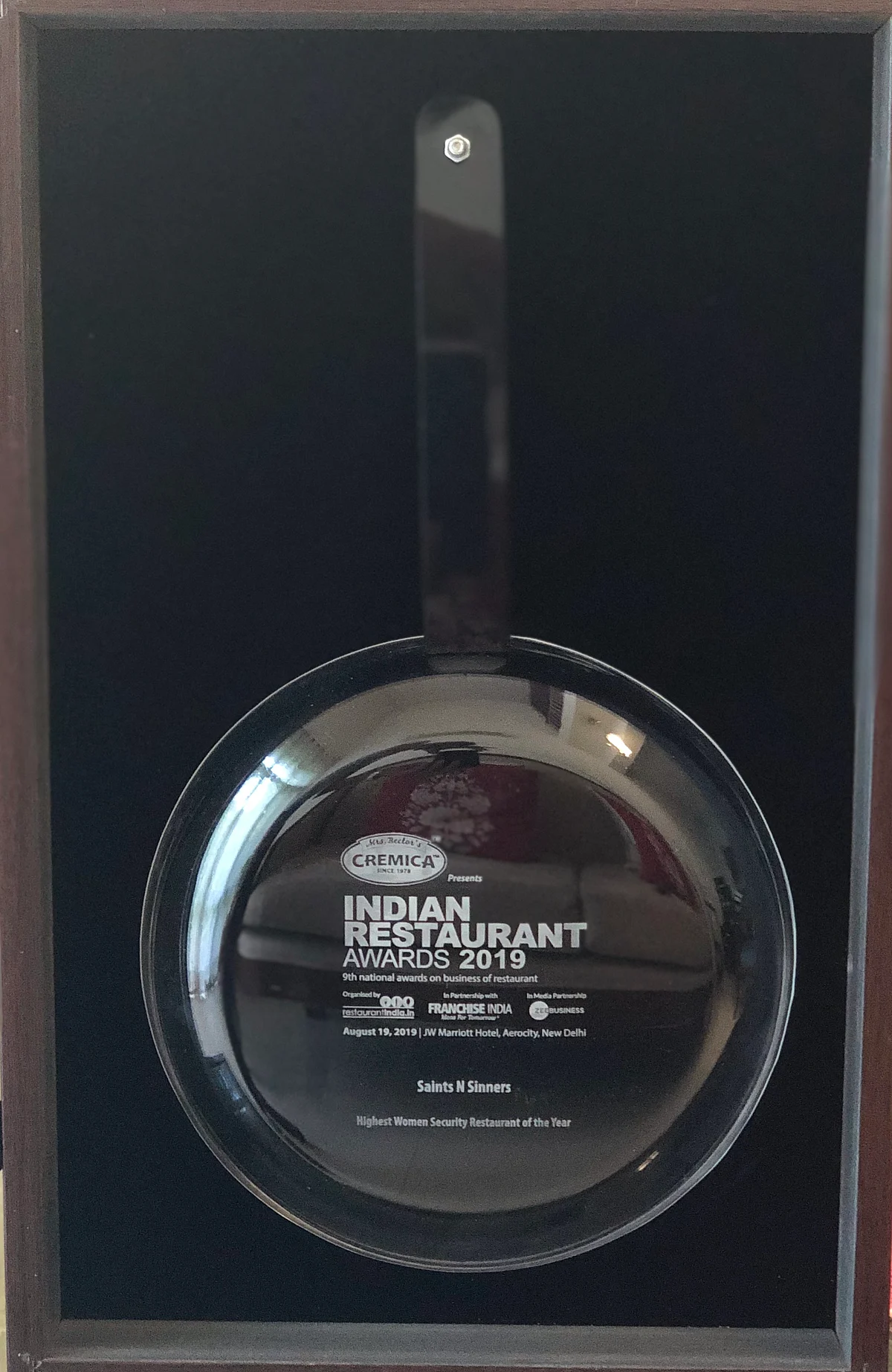 Saints N Sinners bags  ‘Highest Women Security Restaurant’ of the Year