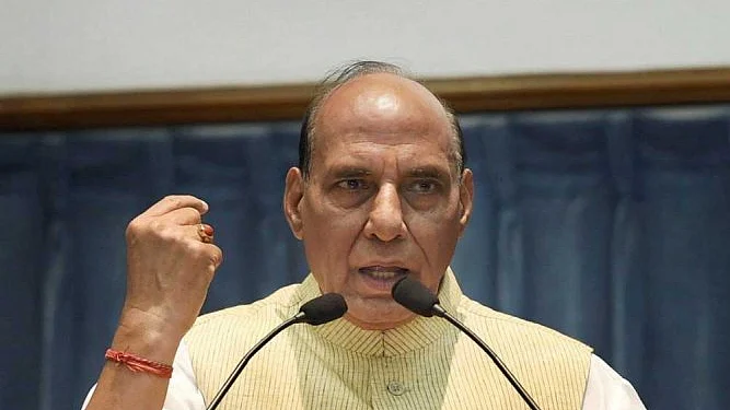 Defence Minister Rajnath Singh ( Photo Courtesy: PTI)
