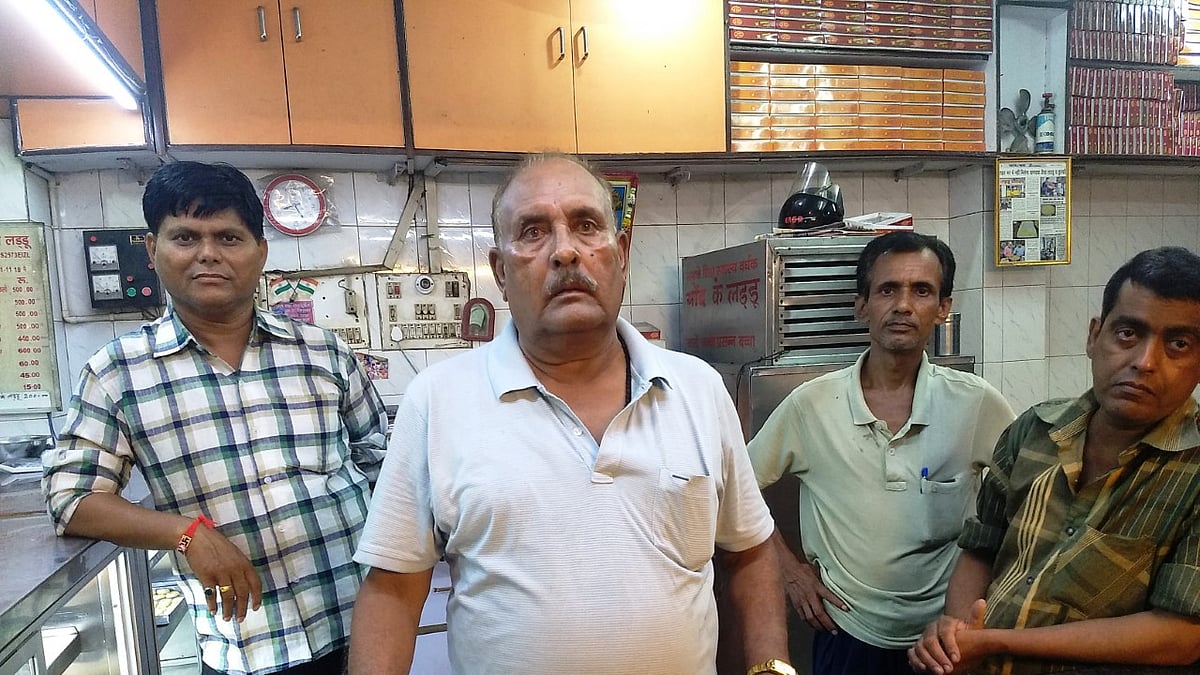 Darshan Singh, the owner of a sweet shop in Lucknow which was raided by the officials of Municipal Corporation