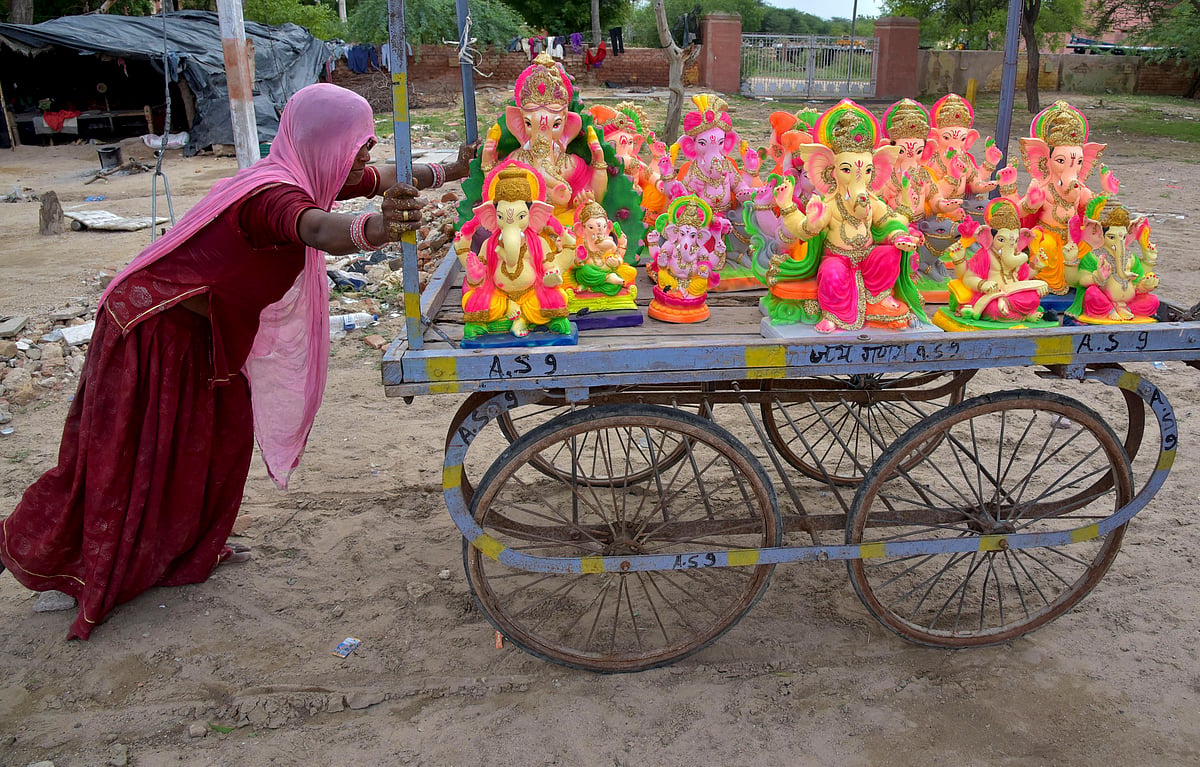 No water, no immersion of Ganesh idols in Latur
