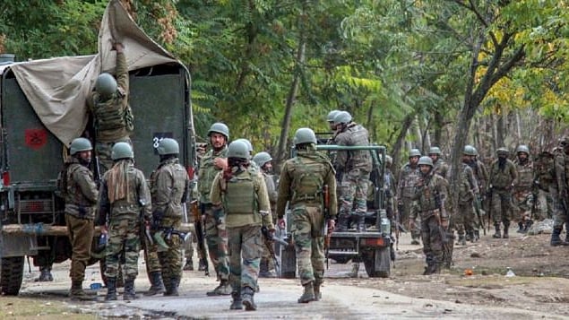 Massive deployment of troops in Kashmir has put the Valley on the edge (file photo).