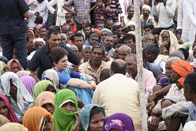 Priyanka’s visit to Sonbhadra village rattles BJP, SP and BSP