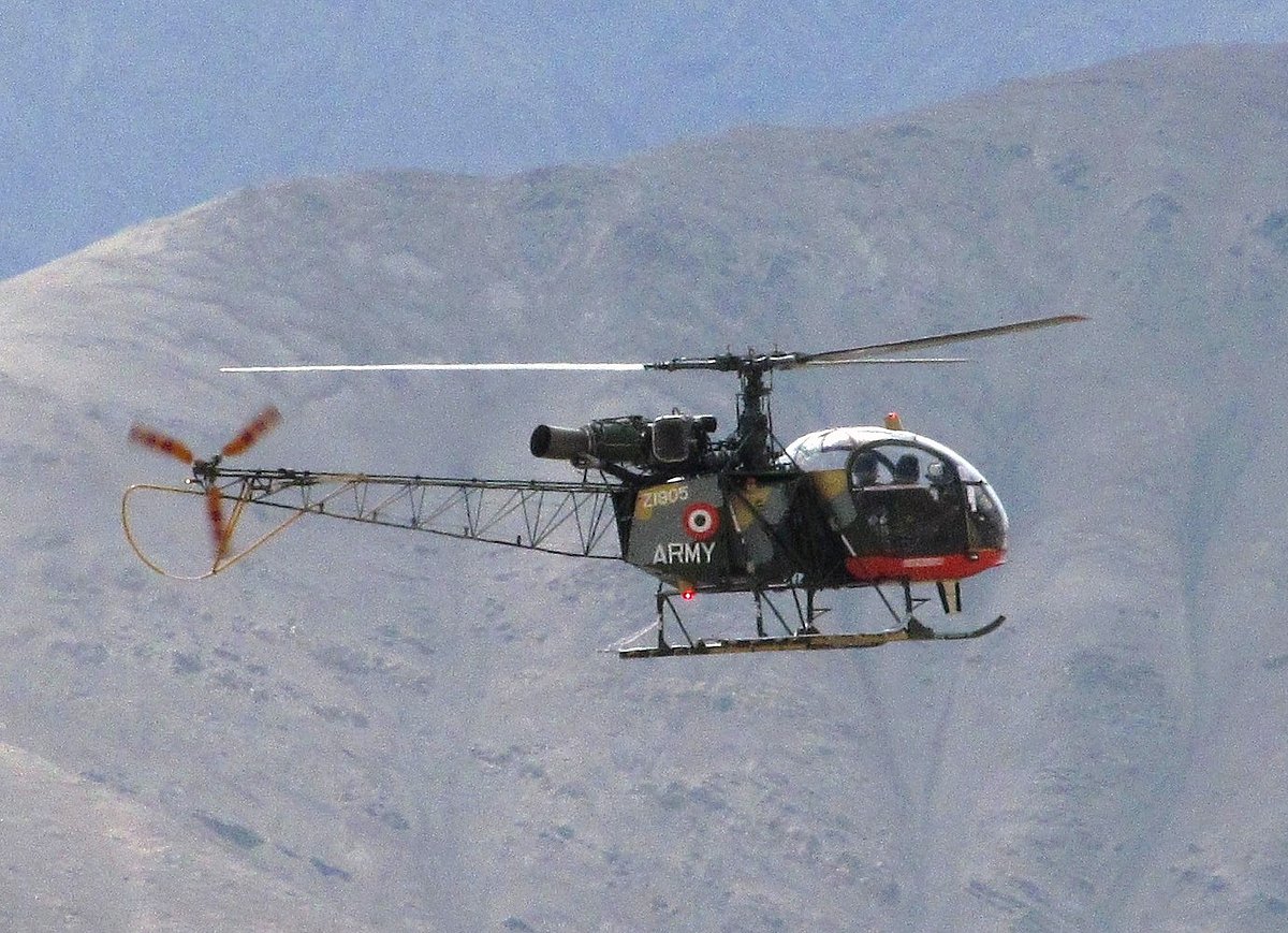  Indian Army Cheetah helicopter crashes in Bhutan, both pilots killed