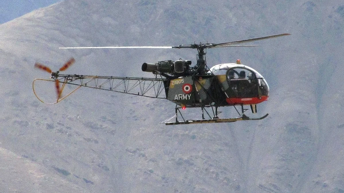  Indian Army Cheetah helicopter crashes in Bhutan, both pilots killed