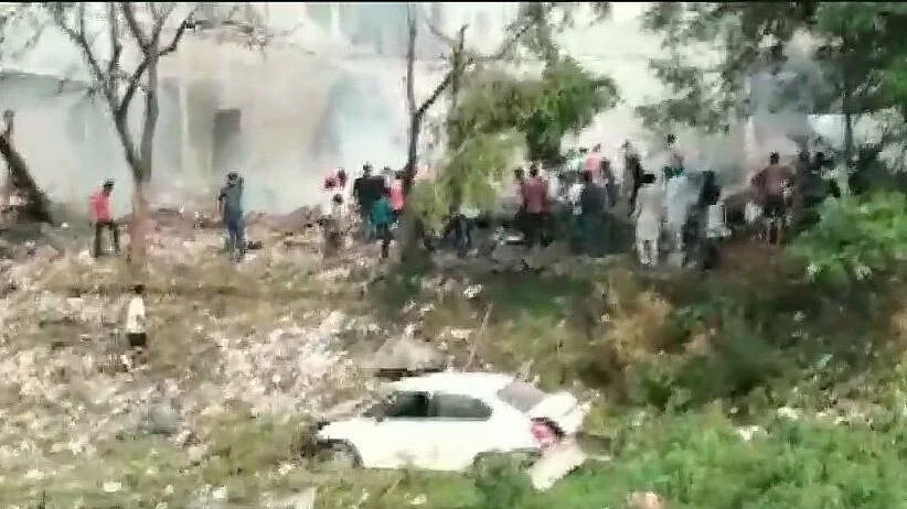 The site where the blast occurred.