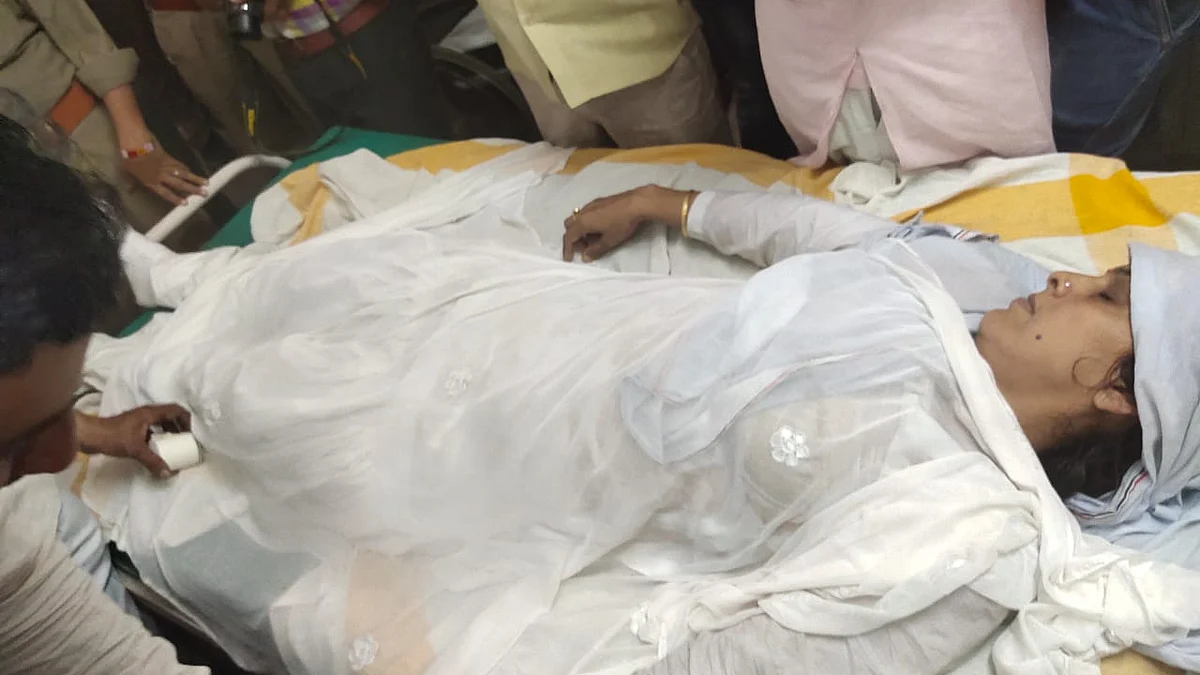 The victim, Shashi Tyagi, has been referred to the district hospital in Saharanpur (NH photo)
