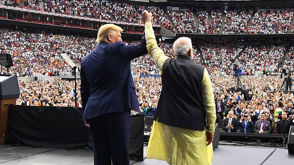 The Congress said that despite a display of public bonhomie with President Trump at ‘Howdy Modi’ event, the PM had achieved ‘no tangible outcomes’ in furthering India’s interests. (Photo: PIB)&nbsp;