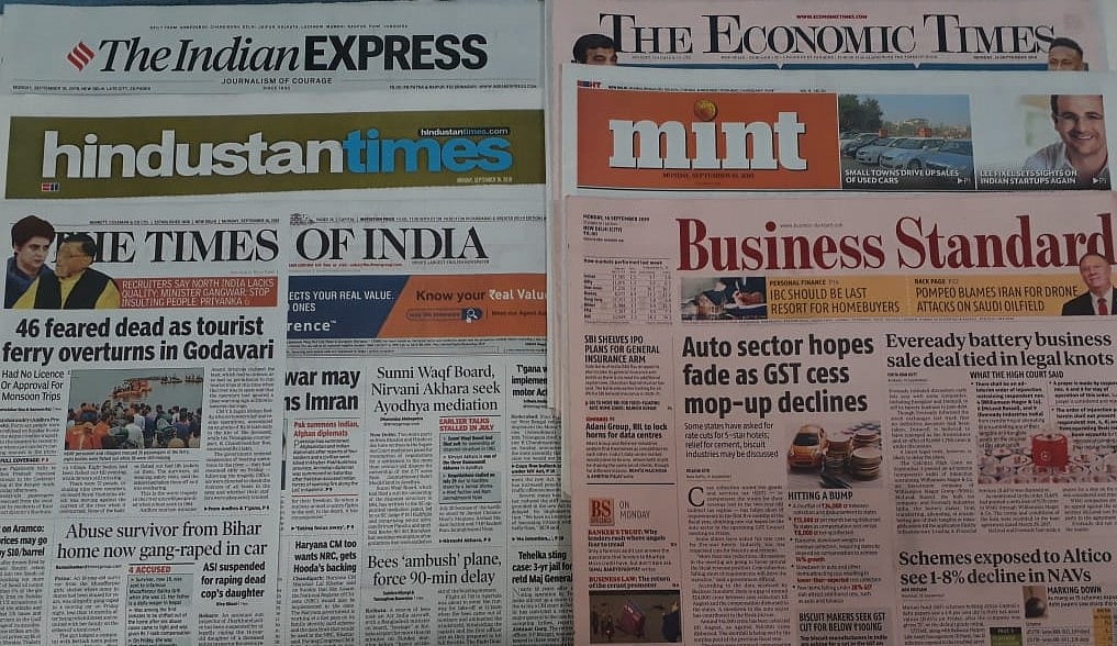 Front Pages this morning- October 1, 2019