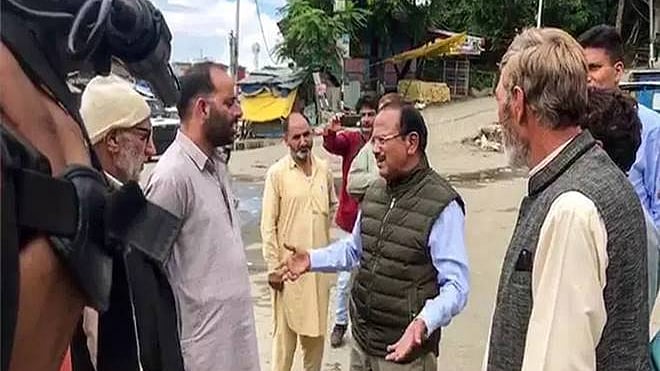 NSA Ajit Doval interacting with Kashmiris in the wake of abrogation of Article 370 (file photo). 