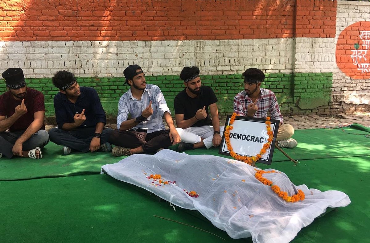 Kashmiri activists stage protests at Jantar Mantar on Muharram