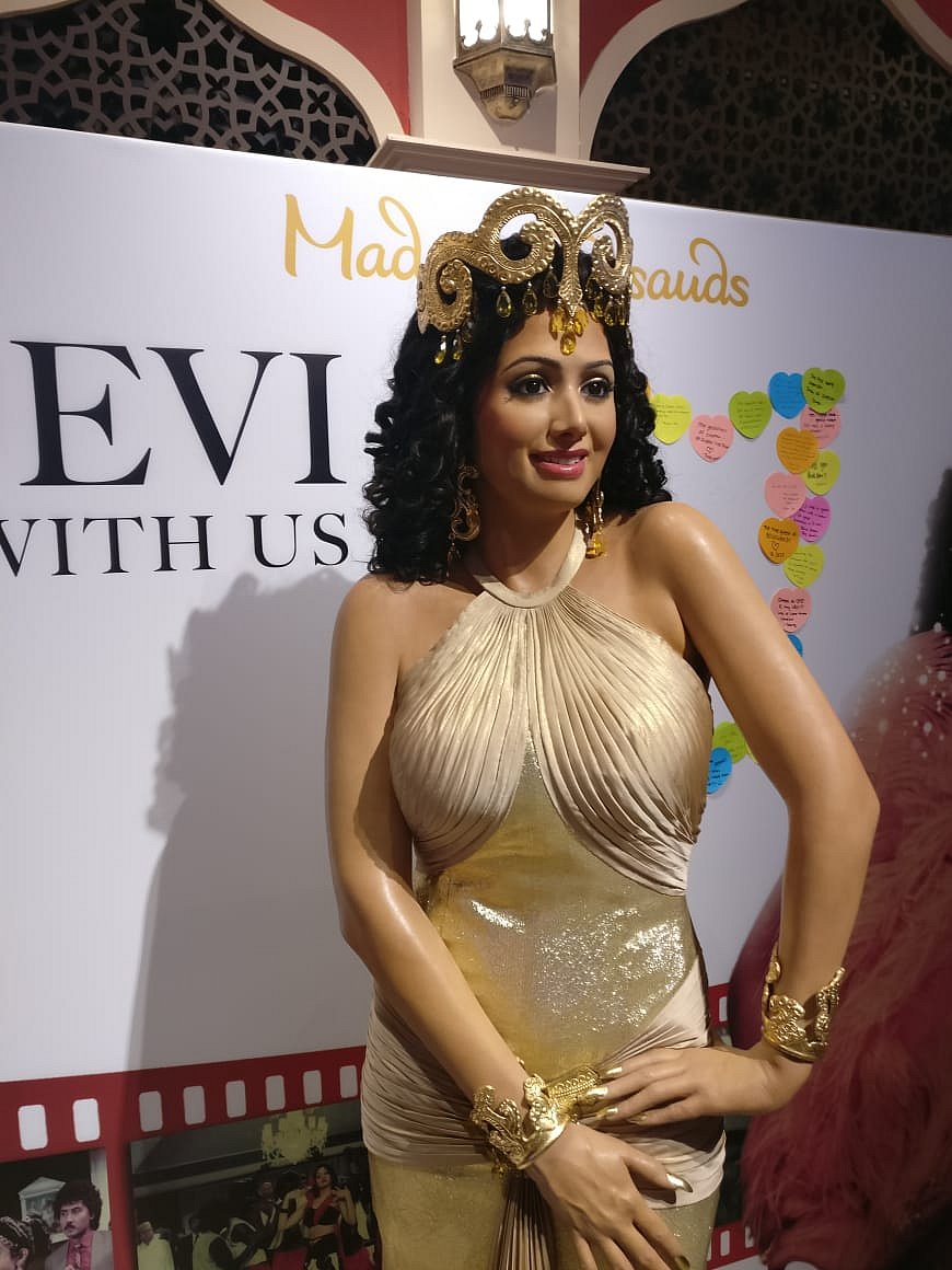 Boney Kapoor along with daughters Janhvi and Khushi unveil Sridevi’s statue at Madame Tussauds in Singapore