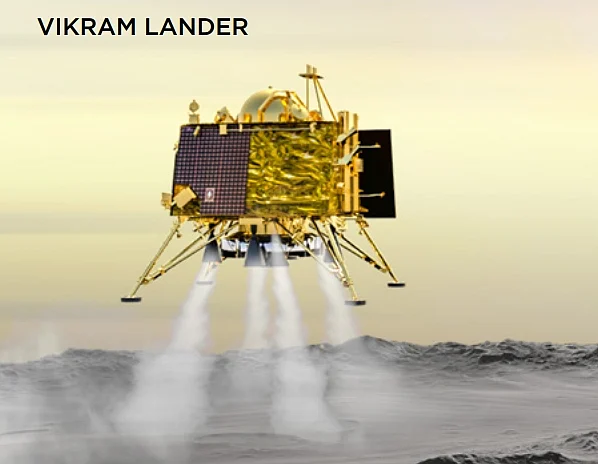 Did Vikram lose control and crash land on the moon?