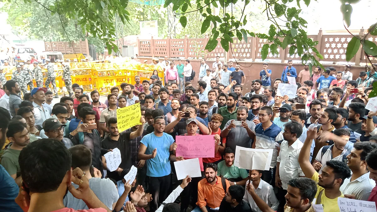 Protests against ICAI at New Delhi office (social media)