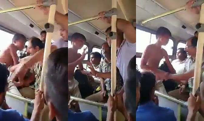 Suspected of theft, boy thrashed, stripped in bus
