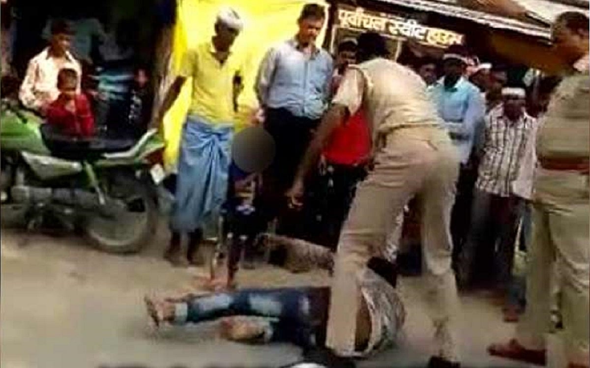 WATCH: Uttar Pradesh policemen thrash, slap young man for alleged traffic violation as child looks on