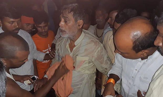 WATCH: BJP MP Ram Kripal Yadav falls into a river near Patna, later rescued
