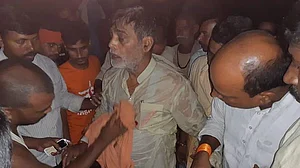 WATCH: BJP MP Ram Kripal Yadav falls into a river near Patna, later rescued
