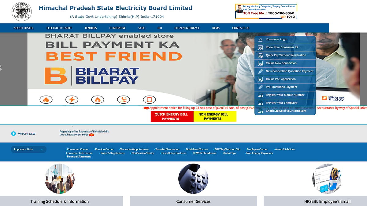 HPSEB website (NH Photo)